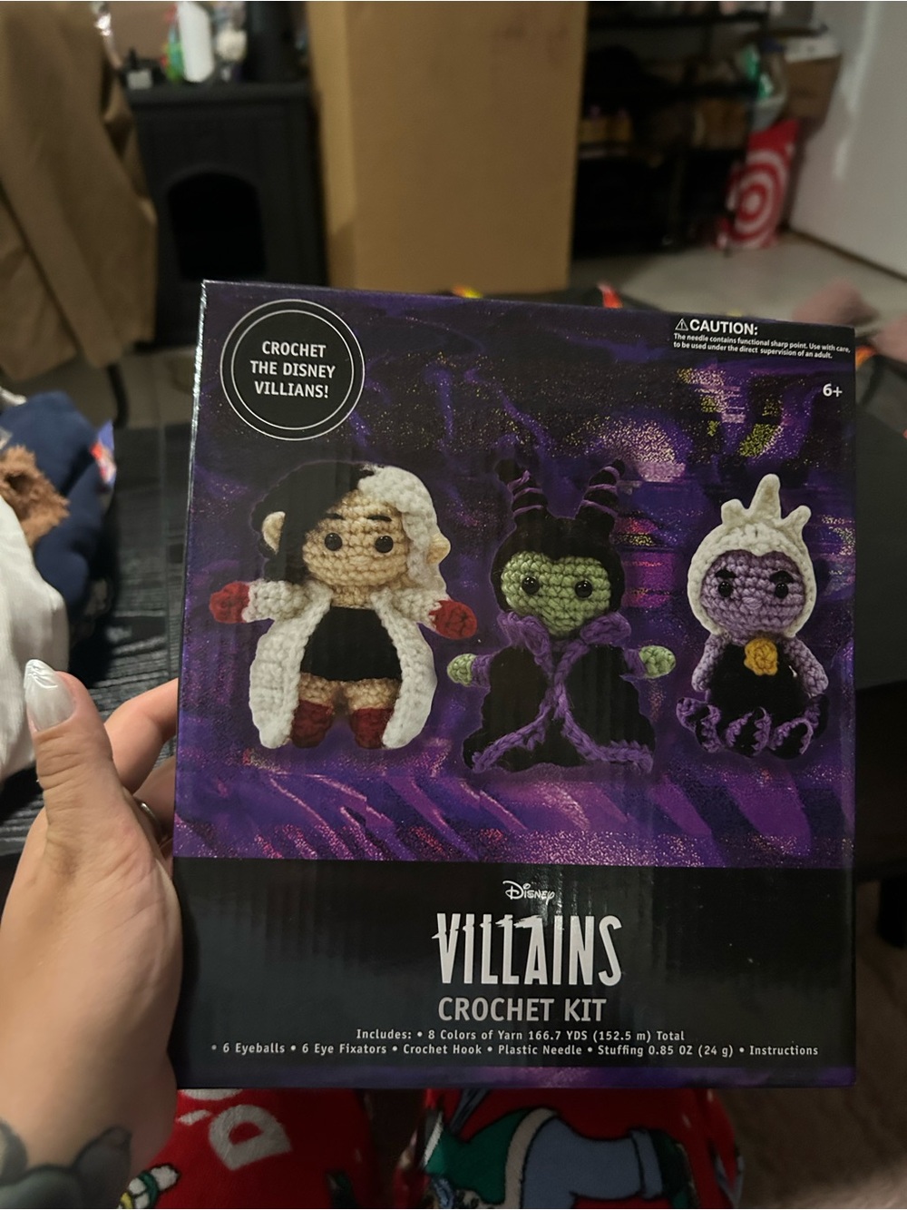 Disney Villains Crochet Kit - Purple, Black, Green, White
